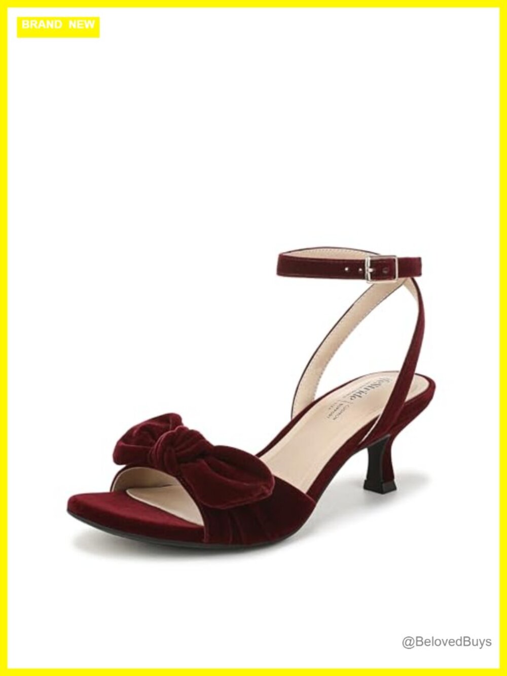 LifeStride Nola Strappy Dress Sandal Bow Flared Heel Buckle